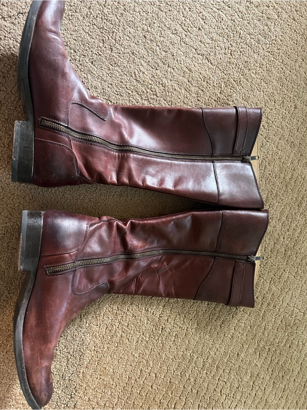 Frye Women’s Brown Leather Tall Riding Boots Size 9 B